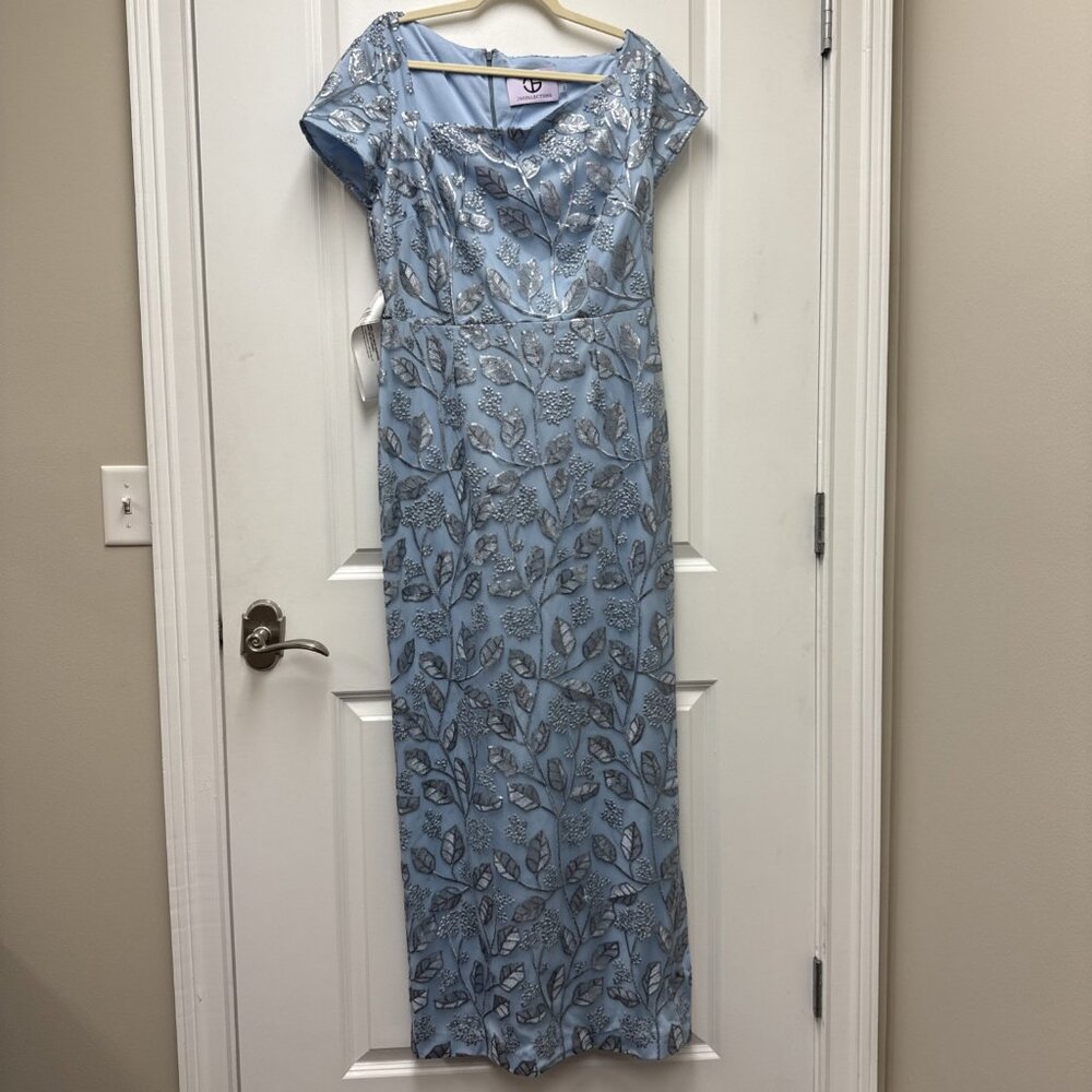 New JS Collections Size 12 Julia Blue Cap Sleeve … - image 5